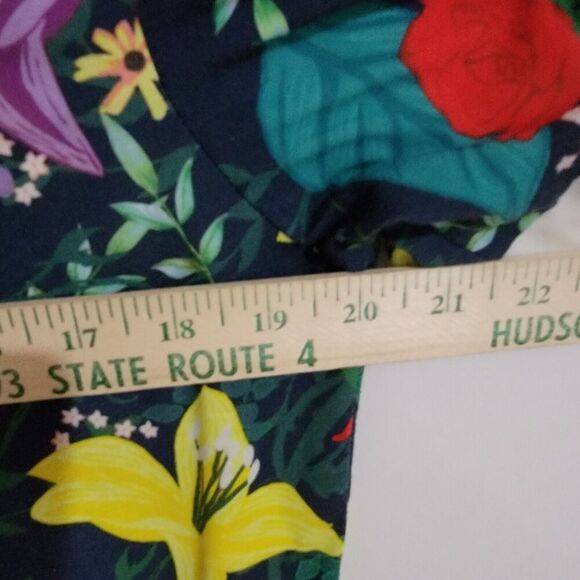 Adidas Originals Floral Print Short Sleeve T-shirt Dress Womens Small - Picture 4 of 10